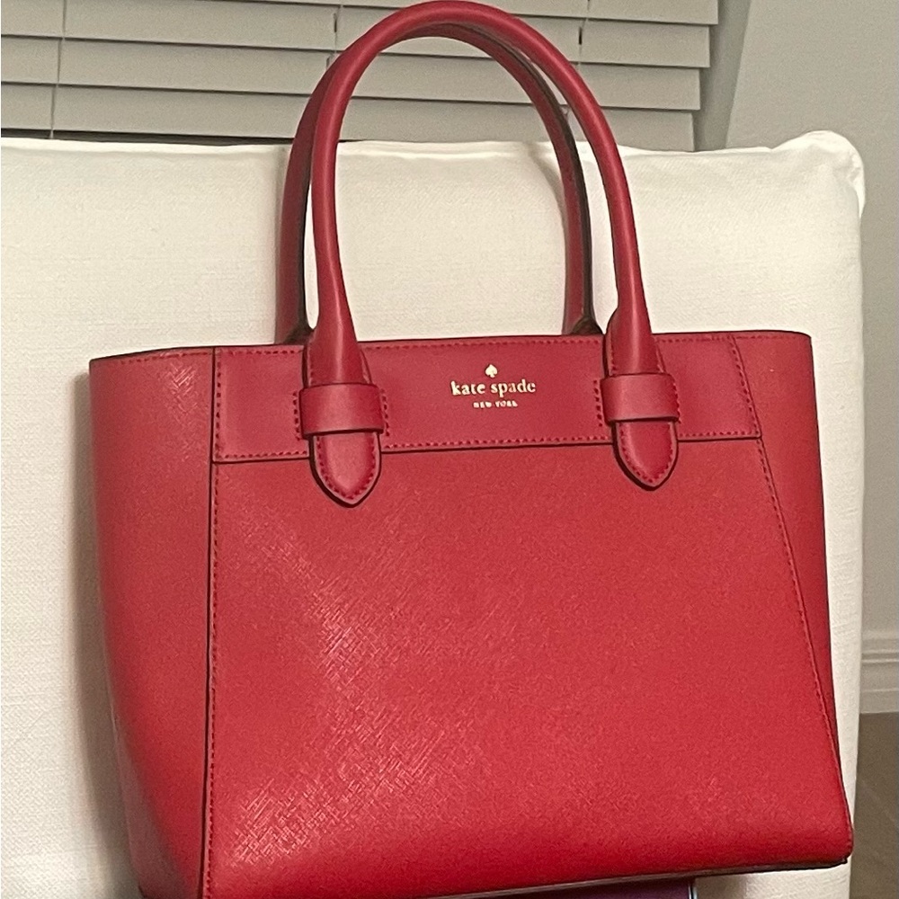 Kate Spade red leather handbag